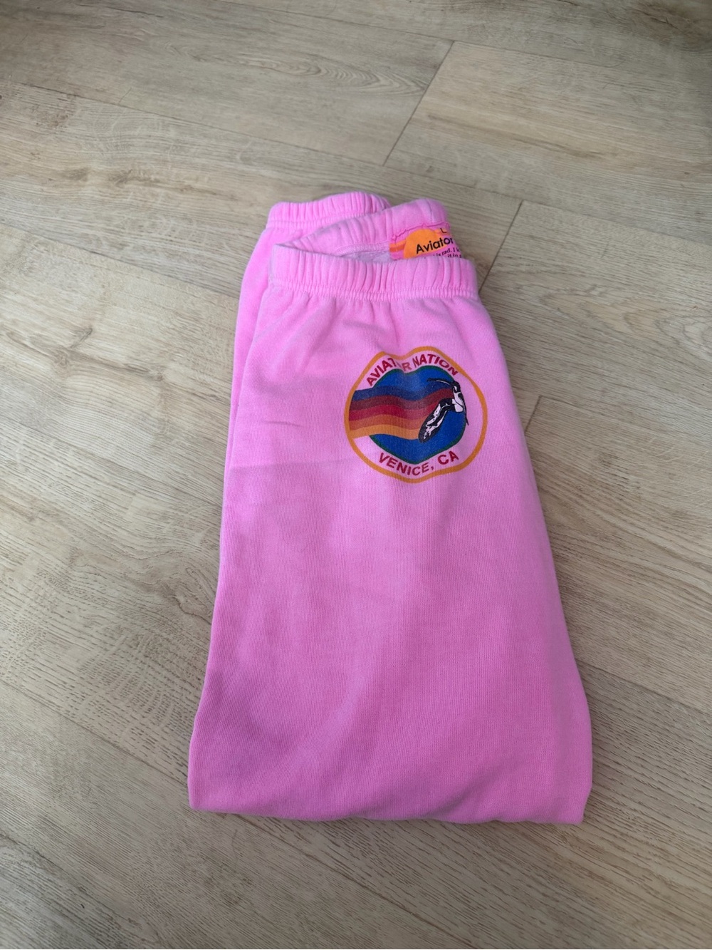 Aviator Nation Venice, CA Pink Sweatpants with  OG Retro Logo